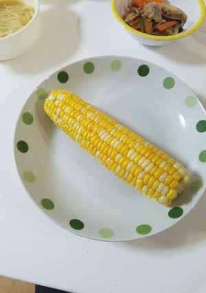 レンチンで完成トウモロコシ-レシピのメイン写真