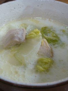 白菜と鶏肉のミルクスープ-レシピのメイン写真