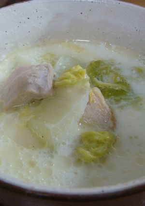 白菜と鶏肉のミルクスープ-レシピのメイン写真