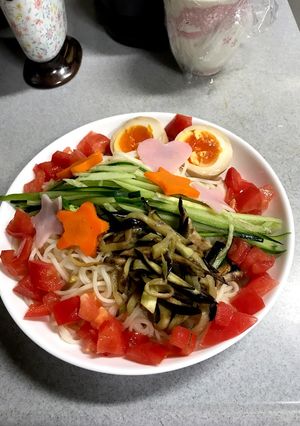 七夕にぴったり冷麦-レシピのメイン写真