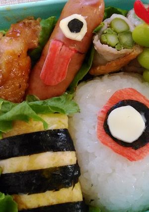 キャラ弁♡めだま親父弁当♪-レシピのメイン写真