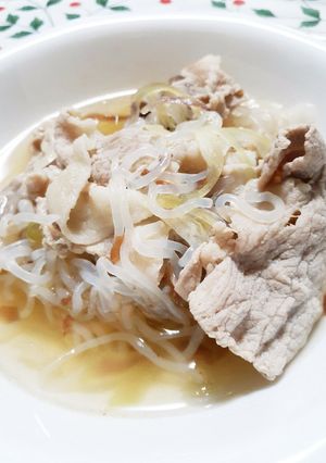 豚しゃぶと糸こんのさっぱり煮-レシピのメイン写真