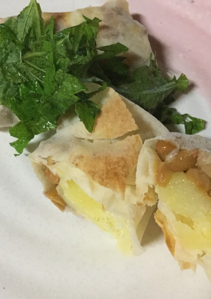 納豆と新じゃがの揚げない春巻き-レシピのメイン写真
