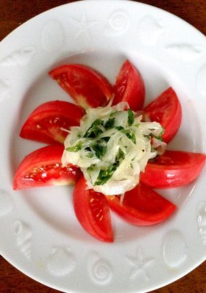 トマトサラダ♪玉ねぎドレッシング-レシピのメイン写真