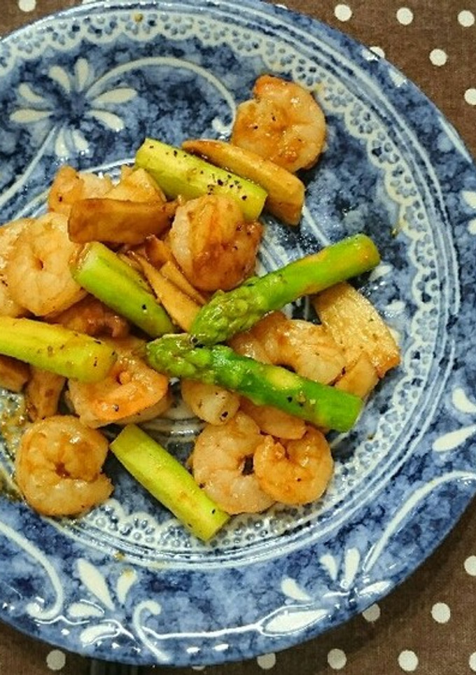 エビとアスパラとエリンギの中華炒め-レシピのメイン写真