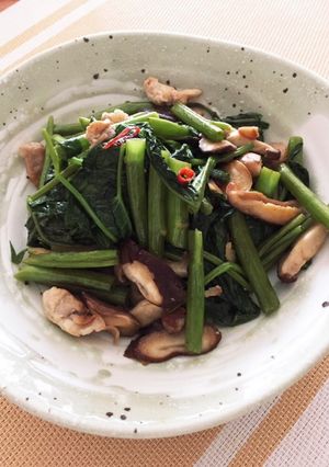 ご飯すすむ♪空心菜と豚バラ炒め-レシピのメイン写真