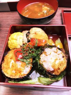 茄子のはさみ揚げははつゆ甘酢餡かけ-レシピのメイン写真