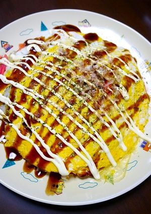 簡単！焼きそばリメイク☆モダン焼き-レシピのメイン写真