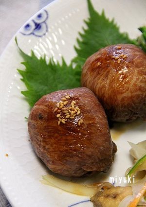 ころころ♪牛肉巻きおにぎり-レシピのメイン写真