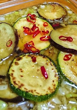 常備菜☆ズッキーニと長なすのさっぱり漬け-レシピのメイン写真