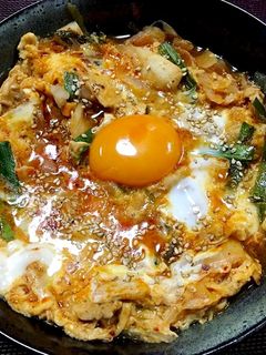 豚キムチ煮の卵とじ-レシピのメイン写真