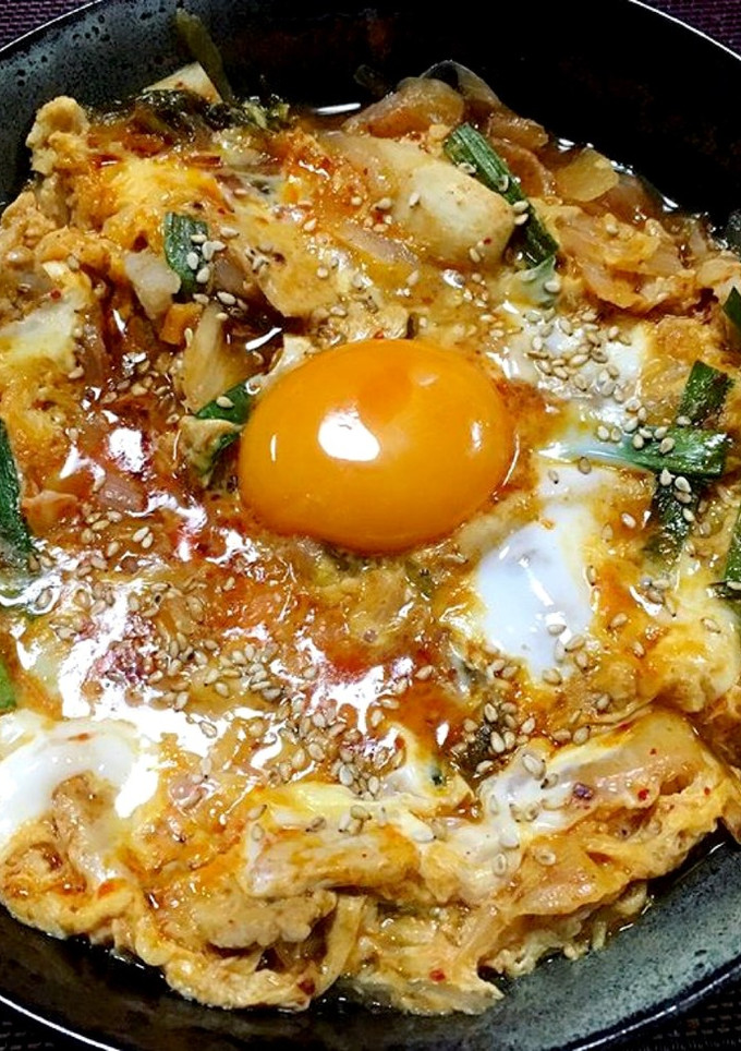 豚キムチ煮の卵とじ-レシピのメイン写真