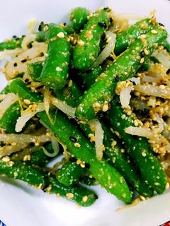 いんげん、もやしの簡単胡麻和え♪-レシピのメイン写真