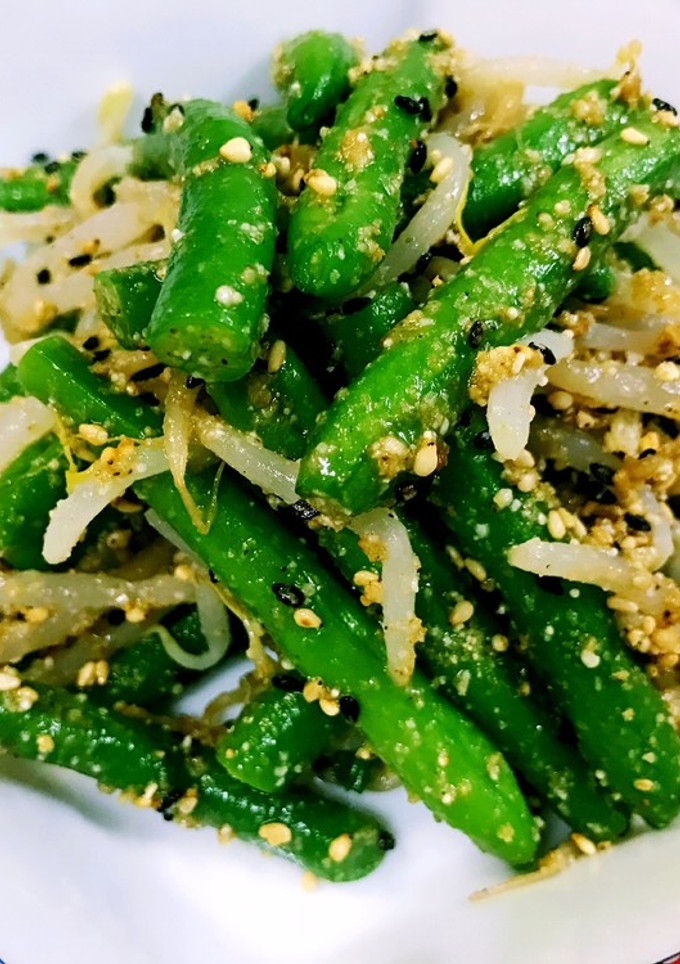 いんげん、もやしの簡単胡麻和え♪-レシピのメイン写真