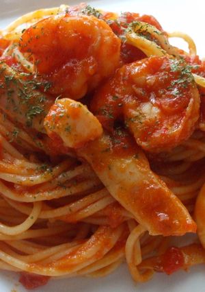 えびといかのトマトクリームパスタ-レシピのメイン写真