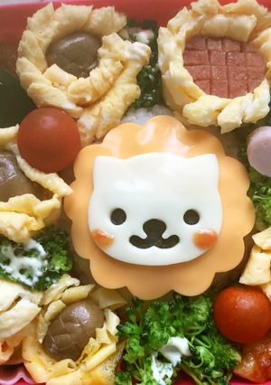キャラ弁☆ライオンとひまわり弁当-レシピのメイン写真