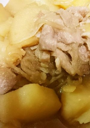 レンジで時短！じゃがいもと豚肉の煮物-レシピのメイン写真