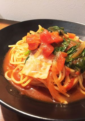ほうれん草のトマトスープパスタ☆-レシピのメイン写真