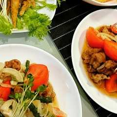 รูปของ 簡単★さっぱり夏野菜と豚肉のマリネ★