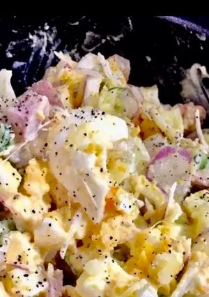 ゴロッと食感♡卵好きのチーズポテトサラダ-レシピのメイン写真