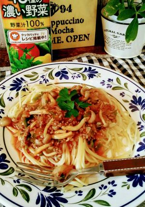 野菜ジュースで子供喜ぶミートスパゲティ-レシピのメイン写真