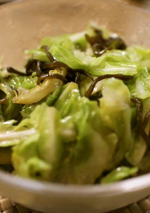 キャベツの塩昆布ゴマ油風味-レシピのメイン写真