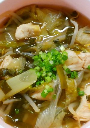 鶏ささみとレタスもやしニラのナンプラー煮-レシピのメイン写真