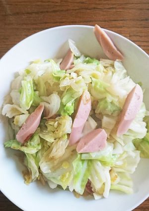 魚肉ソーセージとキャベツの炒め物-レシピのメイン写真