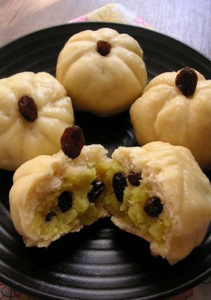 レーズンとチーズ入りスイートポテトまん-レシピのメイン写真