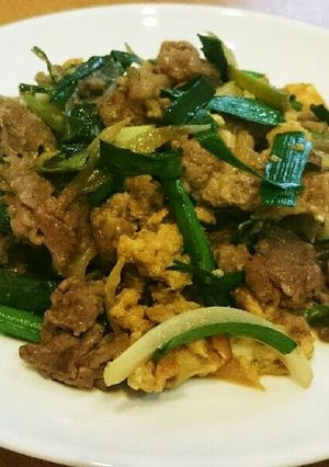 牛肉とニラのコッテリ醤油炒め-レシピのメイン写真