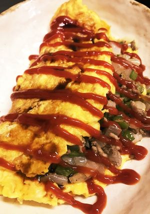 ☆ひき肉と刻み野菜のふっくらオムレツ☆-レシピのメイン写真