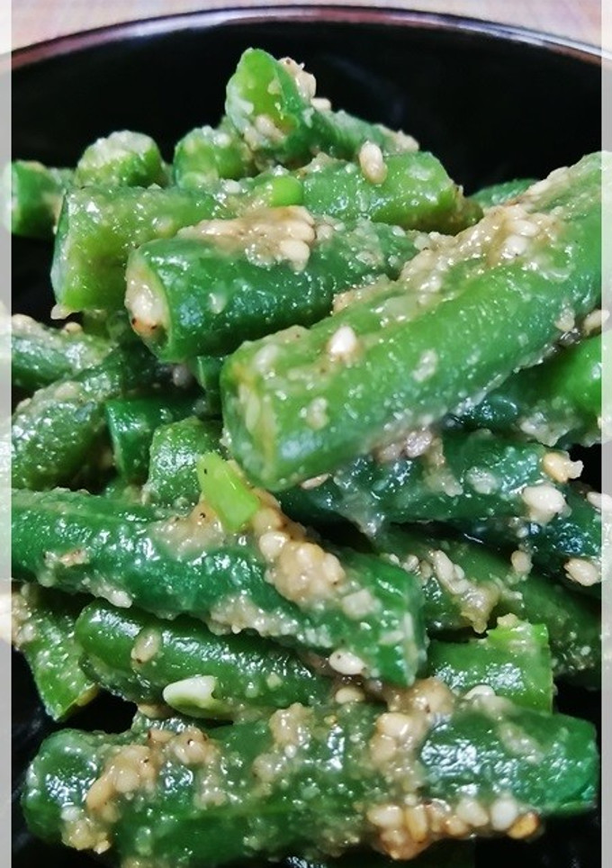 夏の常備菜✿いんげんの胡麻和え✿-レシピのメイン写真