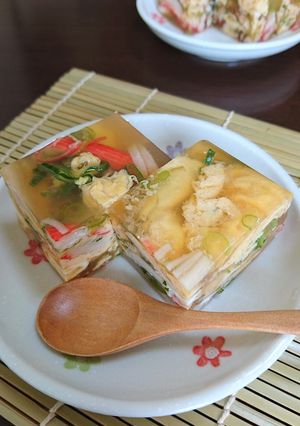見た目涼しい♪冷たいおかず寒天-レシピのメイン写真