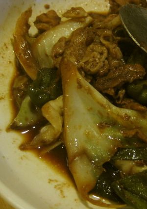 黒酢でヘルシー★豚肉ナスキャベツの炒め-レシピのメイン写真