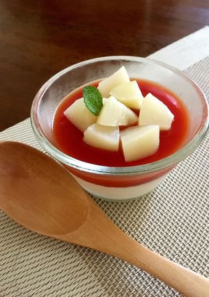 濃い野菜の爽やかレアチーズケーキ-レシピのメイン写真