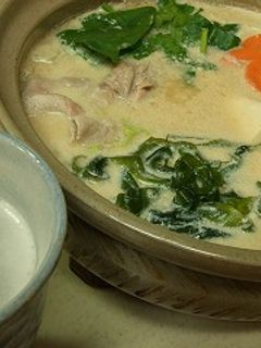 酒かす入り豆乳鍋♪-レシピのメイン写真