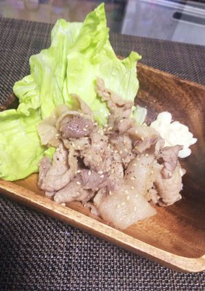 超簡単！豚コマのレタス包み-レシピのメイン写真