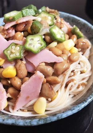 簡単！夏のオクラそうめん和✩-レシピのメイン写真