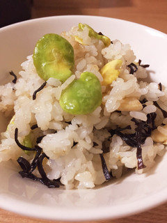 ■そら豆と塩こんぶの簡単混ぜごはん-レシピのメイン写真