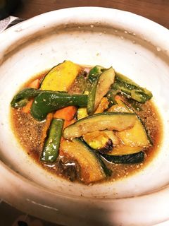 夏野菜の素揚げ☆胡麻めんつゆ-レシピのメイン写真