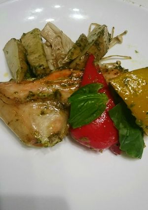 鮭と夏野菜のグリル♪バジル♪-レシピのメイン写真