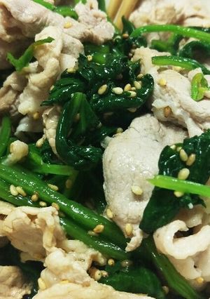 ほうれん草と豚肉のシンプルなナムル-レシピのメイン写真
