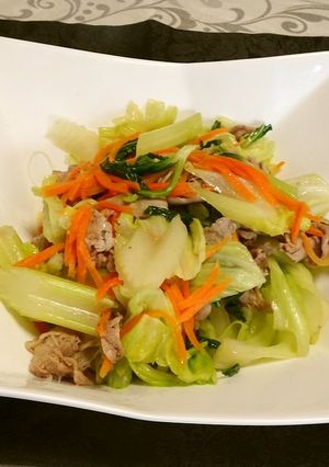 セロリと豚肉の炒め物-レシピのメイン写真
