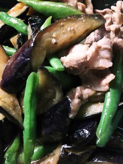 豚肉と夏野菜 なす、いんげんの中華炒め-レシピのメイン写真