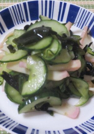 胡瓜とワカメの爽やか酢の物♪-レシピのメイン写真