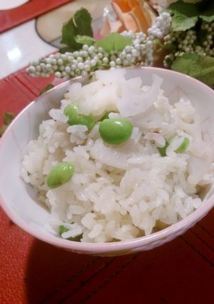蓮根と枝豆の炊き込みご飯～✴-レシピのメイン写真