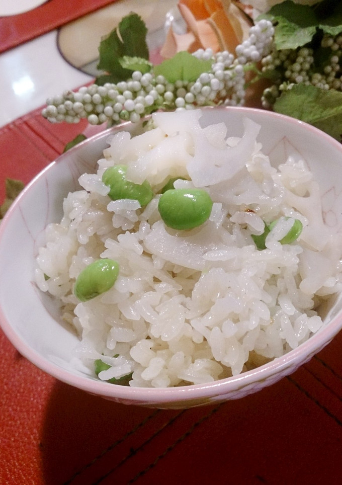 蓮根と枝豆の炊き込みご飯～✴-レシピのメイン写真