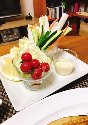 野菜スティックのディップはピリ辛大人味-レシピのメイン写真