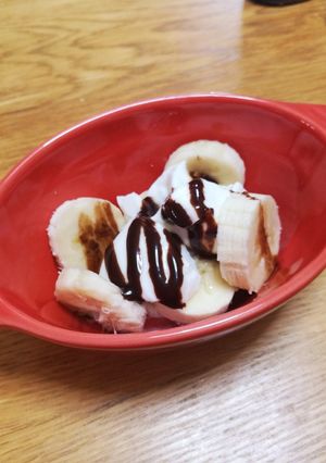 7/11朝食　チョコバナナヨーグルト-レシピのメイン写真