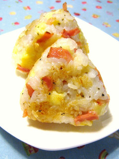 ベーコンチーズの焼きおにぎり♪-レシピのメイン写真